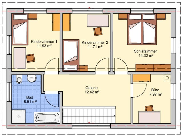Fertighaus Dublin von Fingerhut Haus Schlüsselfertig ab 416437€, Satteldach-Klassiker Grundriss 2