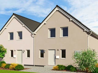 Fertighaus Duett 128 von Fingerhut Haus Schlüsselfertig ab 385280€, Satteldach-Klassiker Außenansicht 2