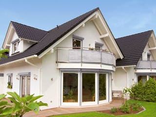 Fertighaus Duett 157 von Fingerhut Haus Schlüsselfertig ab 416239€, Satteldach-Klassiker Außenansicht 1