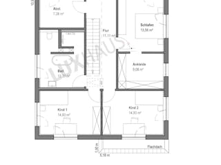 Fertighaus Satteldach Landhaus 171 von LUXHAUS, Satteldach-Klassiker Grundriss 2