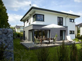 Massivhaus Haus Freiberger von Leberer Massivhaus Schlüsselfertig ab 550000€, Stadtvilla Außenansicht 2