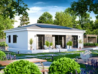 Massivhaus Bungalow 300 von BRALE Bau, Bungalow Außenansicht 1
