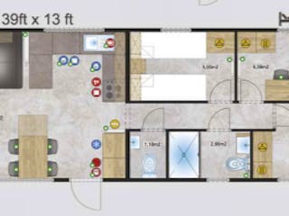 Fertighaus Murano von Easy Homes - Tiny- & Modulhäuser Schlüsselfertig ab 125000€, Bungalow Grundriss 3