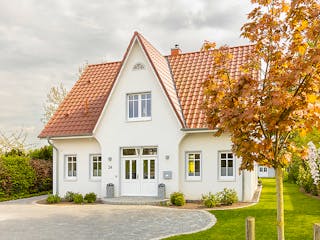 Massivhaus Friesenhaus 180 von ECO System HAUS Schlüsselfertig ab 376700€, Satteldach-Klassiker Außenansicht 3