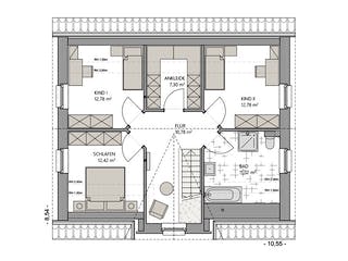 Massivhaus Friesenhaus 140 von ECO System HAUS Schlüsselfertig ab 300800€, Satteldach-Klassiker Grundriss 2