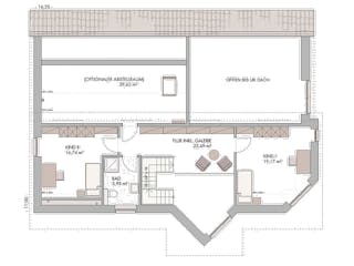 Massivhaus Pultdachhaus 220 von ECO System HAUS Schlüsselfertig ab 458000€, Pultdachhaus Grundriss 2