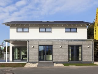 Fertighaus Edition Select 186 von Wolf-Haus Schlüsselfertig ab 442104€, Satteldach-Klassiker Außenansicht 3