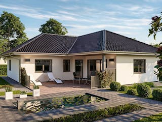 Massivhaus Drigge von TIMOWA Massivhäuser Schlüsselfertig ab 301900€, Bungalow Außenansicht 1