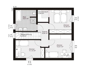 Fertighaus ELK Life 117 - Walmdach von ELK Fertighaus, Stadtvilla Grundriss 2