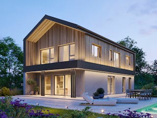 Fertighaus ELK Vision 158 von ELK Fertighaus, Satteldach-Klassiker Außenansicht 4