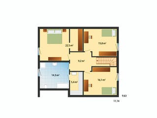 Fertighaus Engelsby von Danhaus Deutschland, Satteldach-Klassiker Grundriss 2