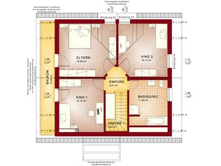 Fertighaus EVOLUTION 143 V2 von Bien-Zenker Schlüsselfertig ab 372527€, Satteldach-Klassiker Grundriss 2