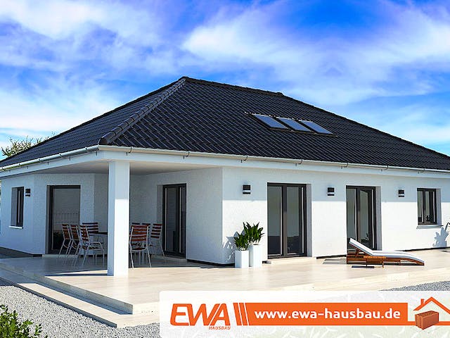 Massivhaus Bungalow Usedom von EWA Hausbau Schlüsselfertig ab 260990€, Bungalow Außenansicht 1
