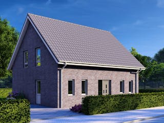 Massivhaus Haus Apen von FEPA-Wohnbau, Satteldach-Klassiker Außenansicht 5