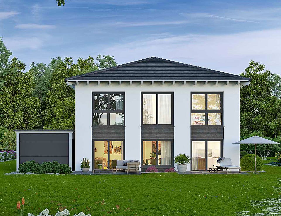 Massivhaus Citylife 148 edition von FAVORIT Massivhaus Schlüsselfertig ab 370260€, Stadtvilla Außenansicht 1