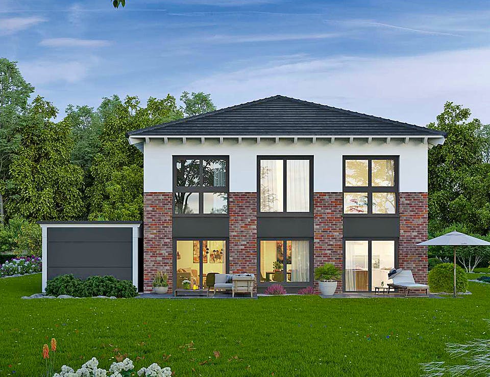 Massivhaus Citylife 148 edition von FAVORIT Massivhaus Schlüsselfertig ab 370260€, Stadtvilla Außenansicht 2
