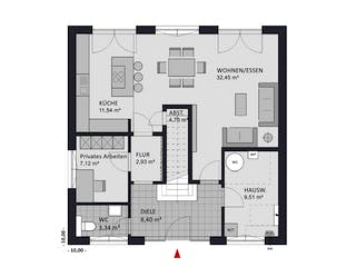 Massivhaus Citylife 148 edition von FAVORIT Massivhaus Schlüsselfertig ab 370260€, Stadtvilla Grundriss 1