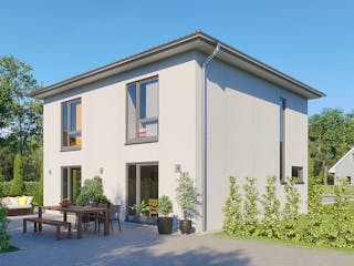 Massivhaus Stadtvilla Potsdam von Febro Massivhaus Schlüsselfertig ab 287700€, Stadtvilla Außenansicht 2