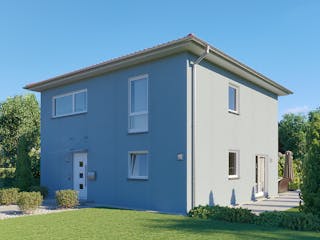 Massivhaus Stadtvilla Potsdam von Febro Massivhaus Schlüsselfertig ab 287700€, Stadtvilla Außenansicht 3