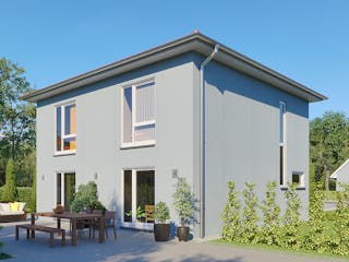 Massivhaus Stadtvilla Potsdam von Febro Massivhaus Schlüsselfertig ab 287700€, Stadtvilla Außenansicht 4