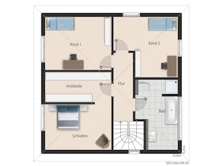 Massivhaus Stadtvilla Potsdam von Febro Massivhaus Schlüsselfertig ab 287700€, Stadtvilla Grundriss 2