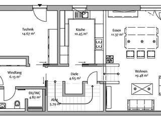 Fertighaus Bauhaus 200 von FischerHaus Schlüsselfertig ab 633600€, Cubushaus Grundriss 1