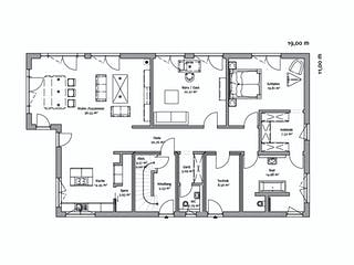 Fertighaus Bauhaus 333 von FischerHaus Schlüsselfertig ab 967032€, Cubushaus Grundriss 1
