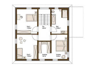 Fertighaus MH Mannheim - UrbanLife von WEISS Holzhaus Schlüsselfertig ab 466291€, Stadtvilla Grundriss 2