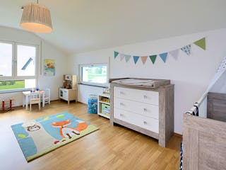 Fertighaus Haus Grauer von Fertighaus WEISS Schlüsselfertig ab 490202€, Satteldach-Klassiker Innenansicht 4