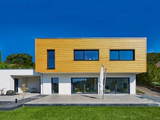 Fertighaus Haus Haberstumpf von Fertighaus WEISS Schlüsselfertig ab 654186€, Cubushaus Außenansicht 2