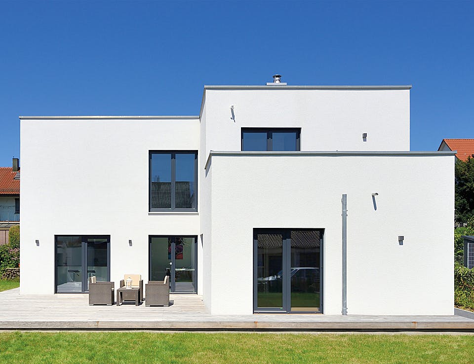 Fertighaus Haus Jacobi von Fertighaus WEISS Schlüsselfertig ab 501934€, Cubushaus Außenansicht 3