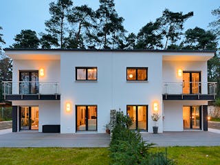 Fertighaus Haus Knüpfer/Schmenger von Fertighaus WEISS, Pultdachhaus Außenansicht 1