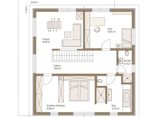 Fertighaus MH Fellbach - RELAX von Fertighaus WEISS Schlüsselfertig ab 548884€, Satteldach-Klassiker Grundriss 2