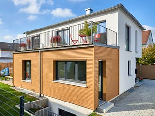 Fertighaus Haus Weinberg von Fertighaus WEISS Schlüsselfertig ab 460173€, Stadtvilla Außenansicht 1