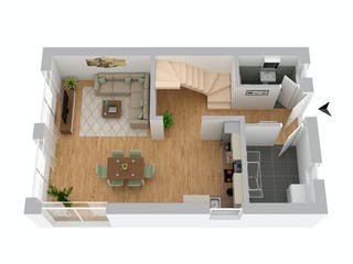 Massivhaus Doppelhaushälfte Meißen von FIBAV Massivhaus, Cubushaus Grundriss 1