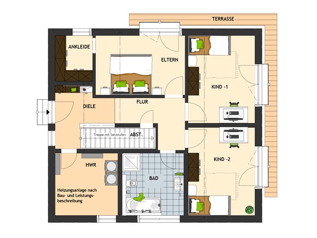 Fertighaus ARTIS 301 F STG von FingerHaus Schlüsselfertig ab 385486€, Cubushaus Grundriss 1