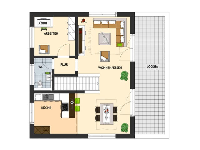 Fertighaus ARTIS 301 F STG von FingerHaus Schlüsselfertig ab 385486€, Cubushaus Grundriss 2