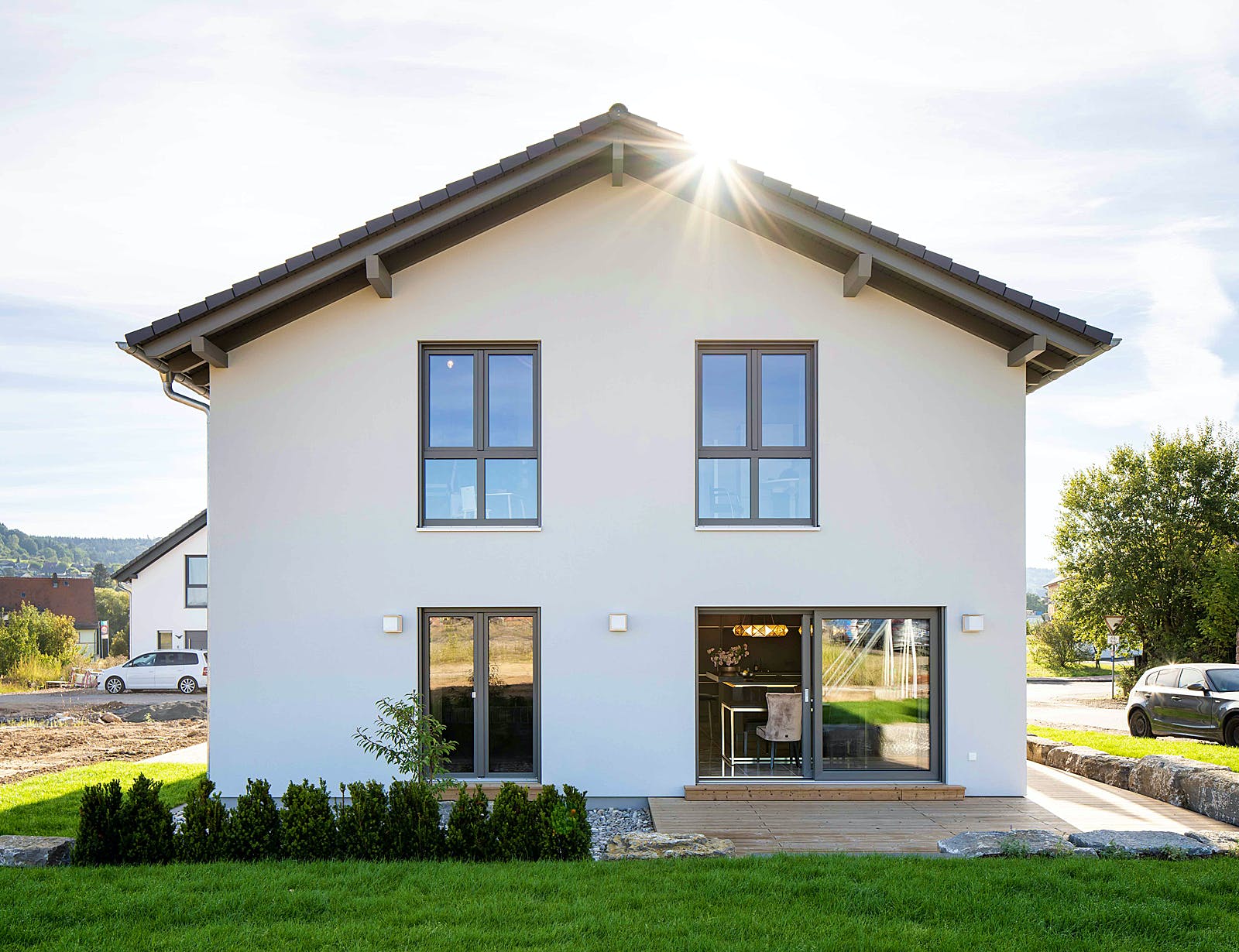 Fertighaus MH Büdingen - ARTIS 302 von FingerHaus Schlüsselfertig ab 405422€, Satteldach-Klassiker Außenansicht 2