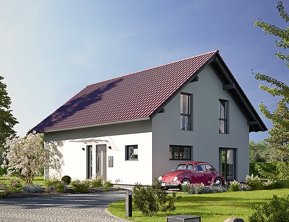 Fertighaus JUNO 401 S100 von FingerHaus Schlüsselfertig ab 356714€, Satteldach-Klassiker Außenansicht 1