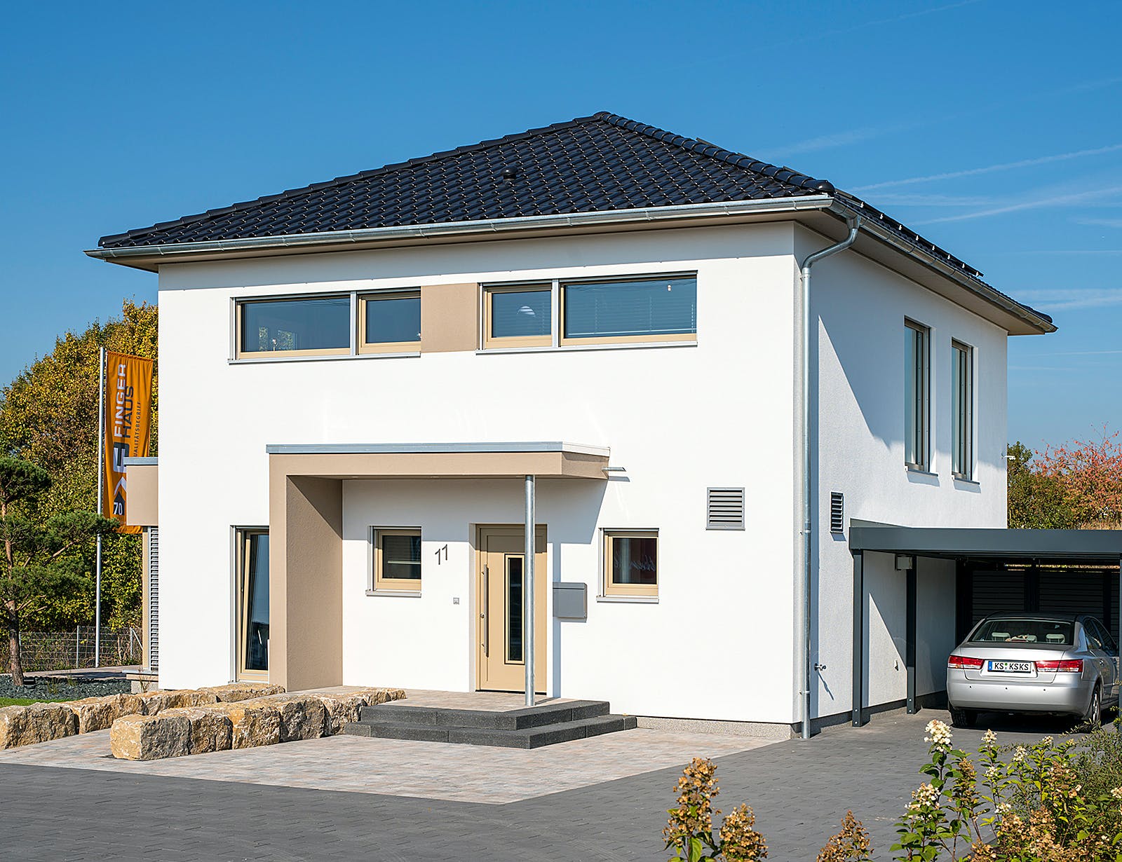 Fertighaus MH Kassel - MEDLEY 3.0  300 B W von FingerHaus Schlüsselfertig ab 440508€, Stadtvilla Außenansicht 1