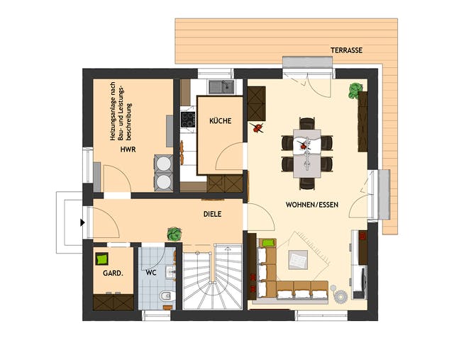 Fertighaus MEDLEY 3.0 102 A S160 von FingerHaus Schlüsselfertig ab 304891€, Satteldach-Klassiker Grundriss 1