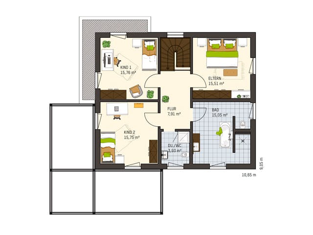 Fertighaus MH Frankenberg - MEDLEY 3.0 300 B von FingerHaus Schlüsselfertig ab 435213€, Stadtvilla Grundriss 2