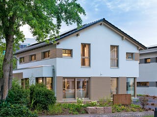 Fertighaus MH Fellbach - MEDLEY 3.0 300 B von FingerHaus Schlüsselfertig ab 468345€, Satteldach-Klassiker Außenansicht 1
