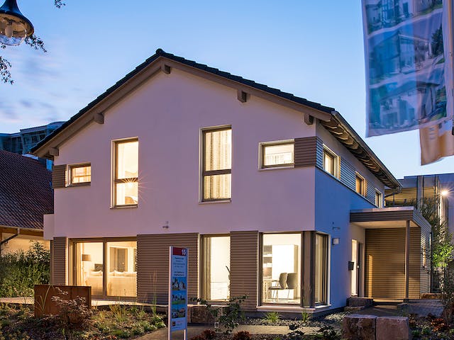 Fertighaus MH Fellbach - MEDLEY 3.0 300 B von FingerHaus Schlüsselfertig ab 468345€, Satteldach-Klassiker Außenansicht 2