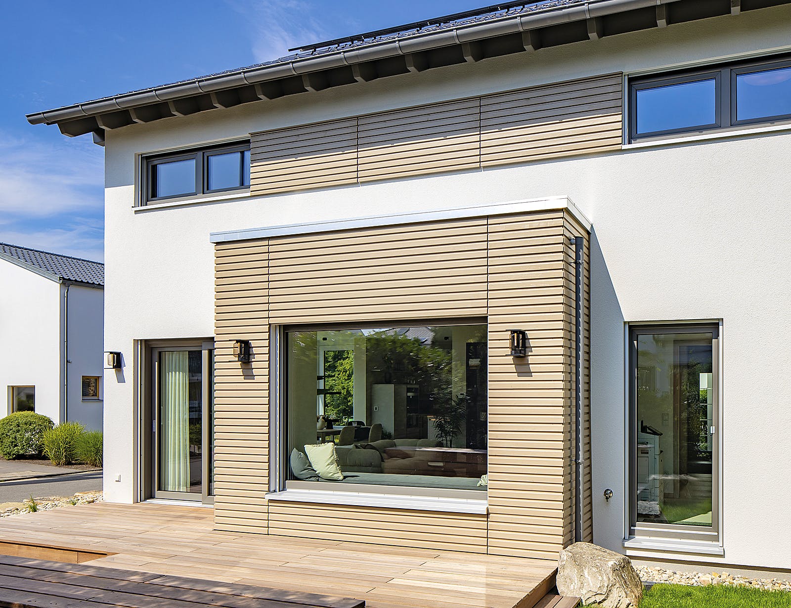 Fertighaus MH Mannheim - MEDLEY 3.0 von FingerHaus Schlüsselfertig ab 460934€, Satteldach-Klassiker Außenansicht 2