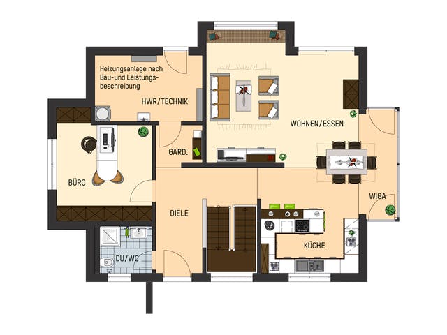 Fertighaus MH Mannheim - MEDLEY 3.0 von FingerHaus Schlüsselfertig ab 460934€, Satteldach-Klassiker Grundriss 1