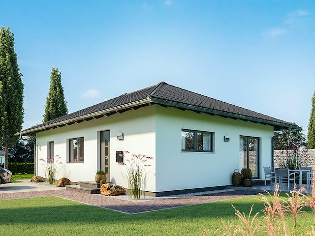 Fertighaus NIVO 80 W von FingerHaus Schlüsselfertig ab 246170€, Bungalow Außenansicht 1