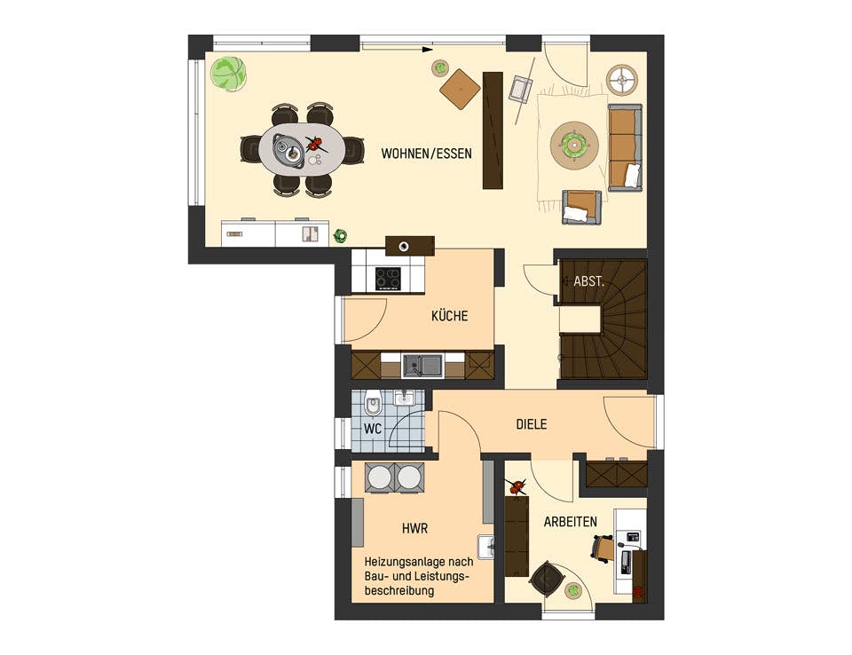 Fertighaus MH Fulda - TALO von FingerHaus Schlüsselfertig ab 428437€,  Grundriss 1
