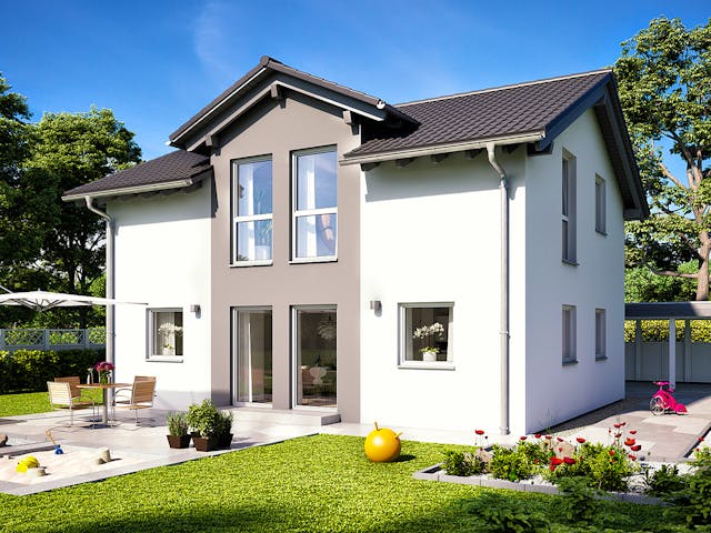 Fertighaus UNO 2.0 201 A S180 von FingerHaus Schlüsselfertig ab 314018€, Satteldach-Klassiker Außenansicht 1