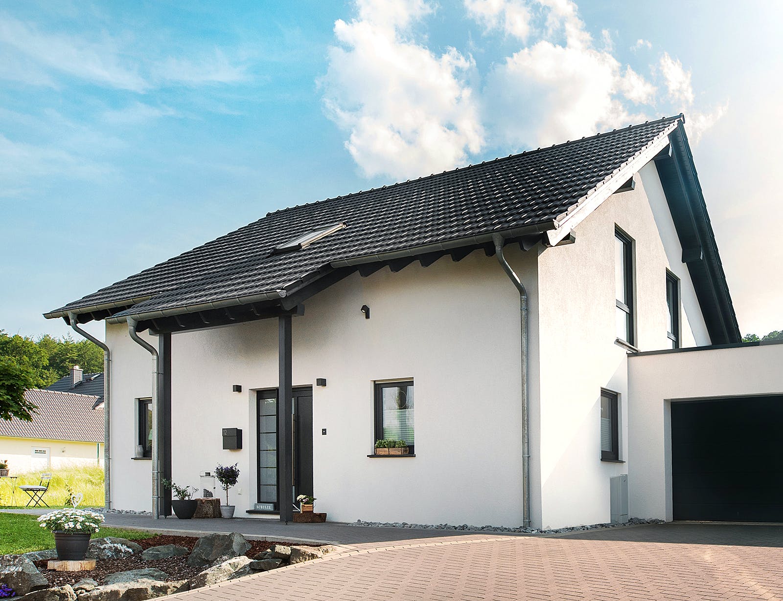 Fertighaus Amika von Fingerhut Haus Schlüsselfertig ab 475632€, Satteldach-Klassiker Außenansicht 1